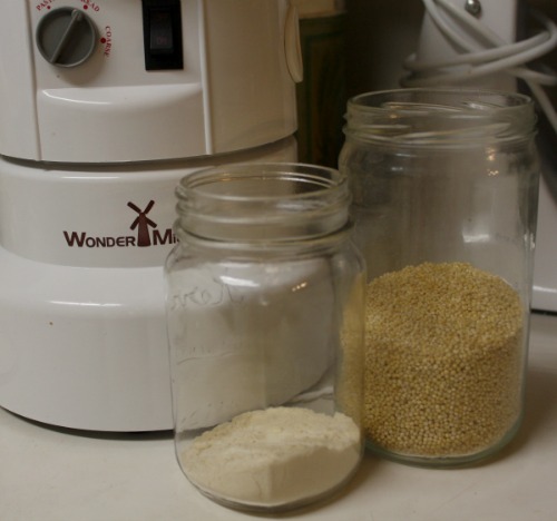 Millet grain and flour