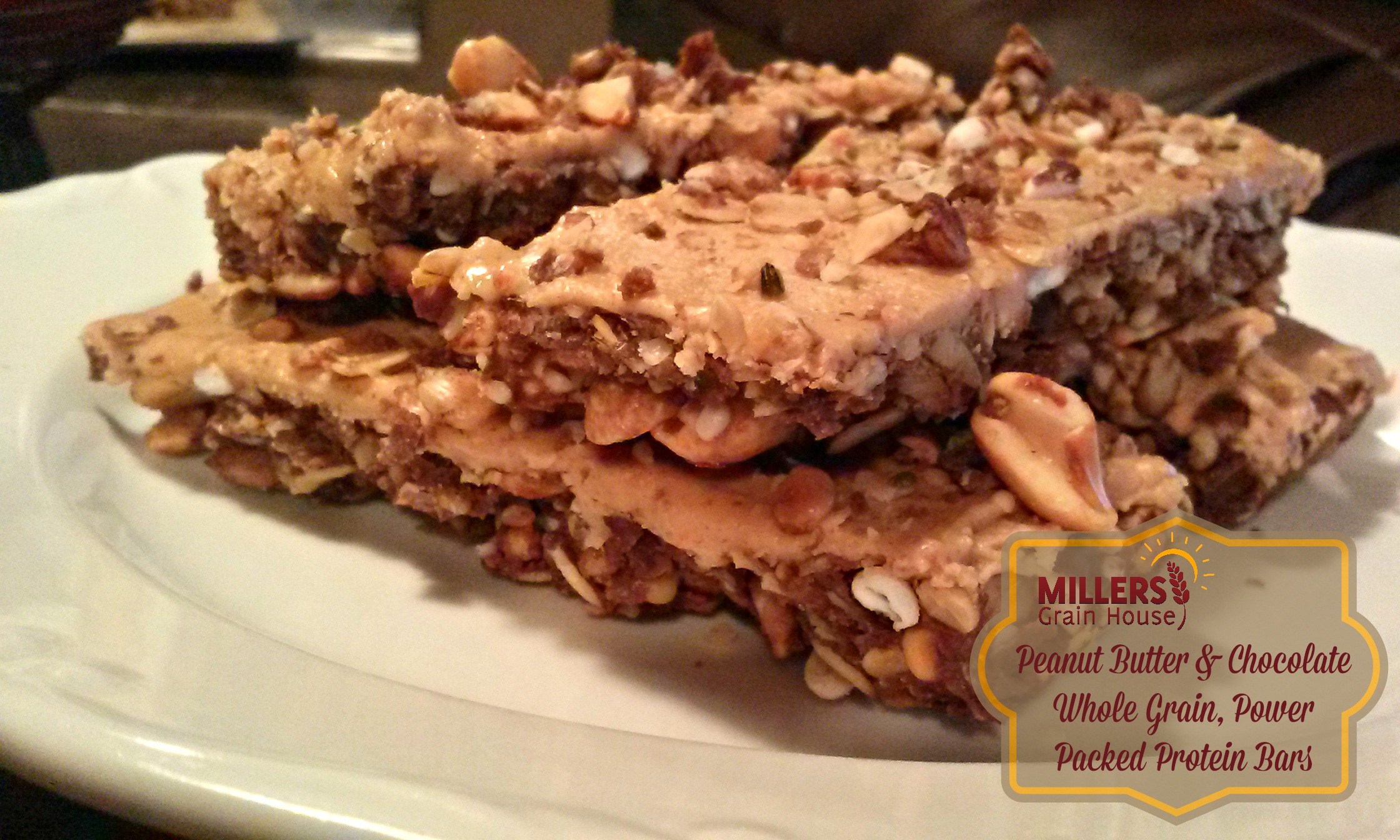 ambitious kitchen chocolate peanut butter protein bars